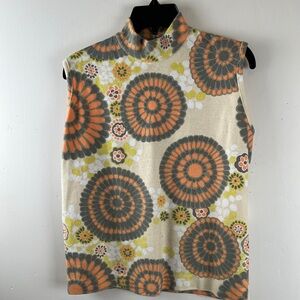 Vintage Talbots Orange Medallion Top